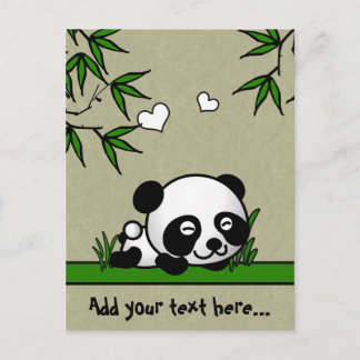 Omisstänkt Panda Vykort