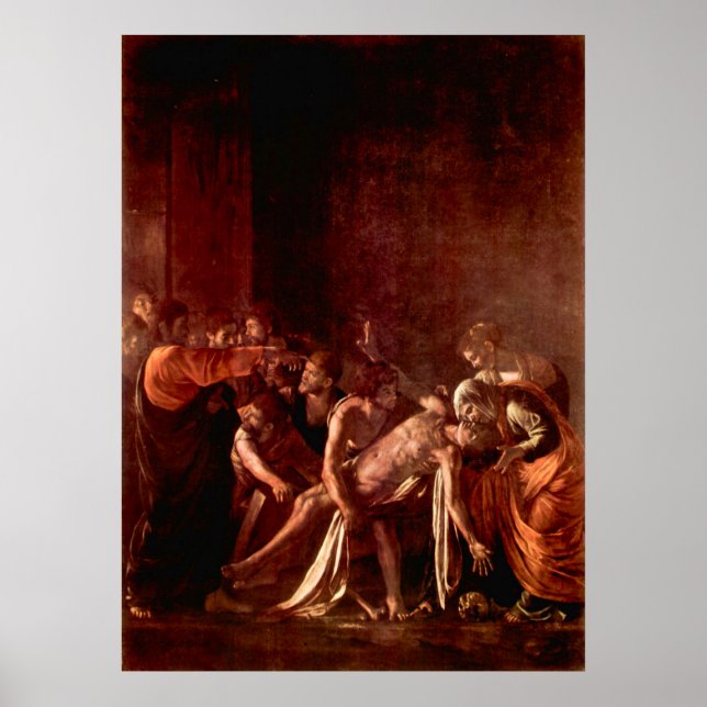 Omklassificering av Lazarus från Caravaggio Poster (Framsidan)