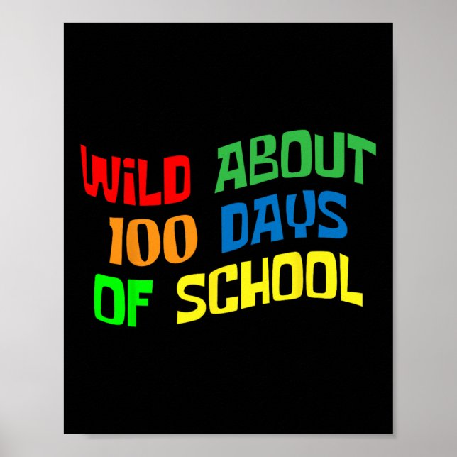 Omkring 100 dagars skoldag 100 dagars lärare Stude Poster (Framsidan)