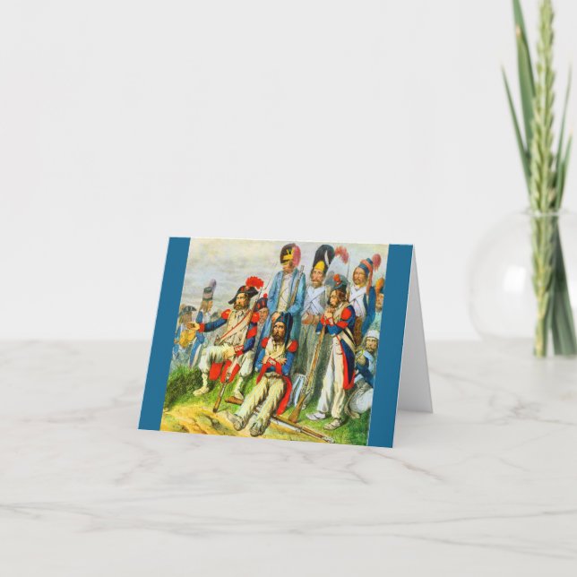 Omkring 1796 Napoleons soldater Anteckningskort (Framsida)
