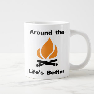 Omkring Campfire Life är bättre Jumbo Mugg
