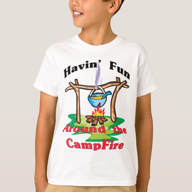 Omkring Campfire T-shirt (Framsida)