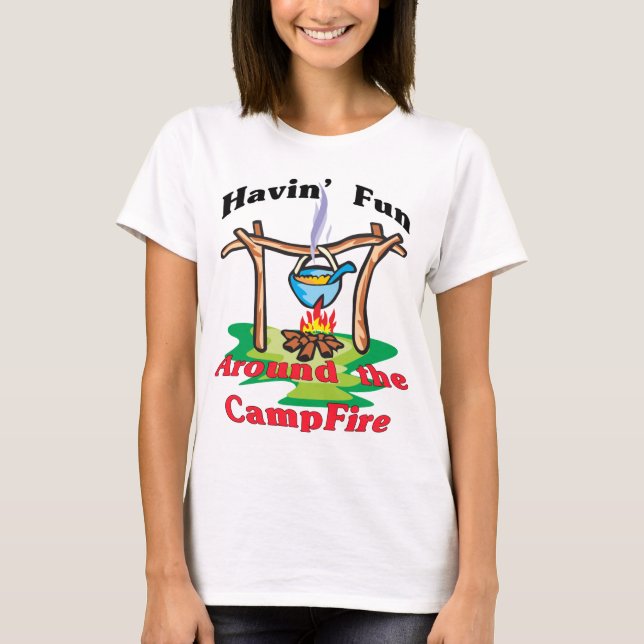 Omkring Campfire T-shirt (Framsida)