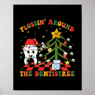 Omkring dentistree Funny Julafton Dental H Poster