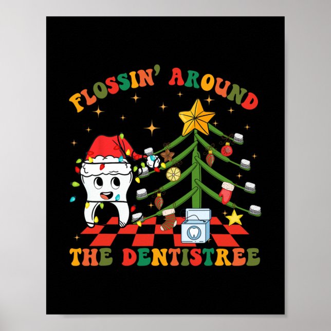 Omkring dentistree Funny Julafton Dental H Poster (Framsidan)