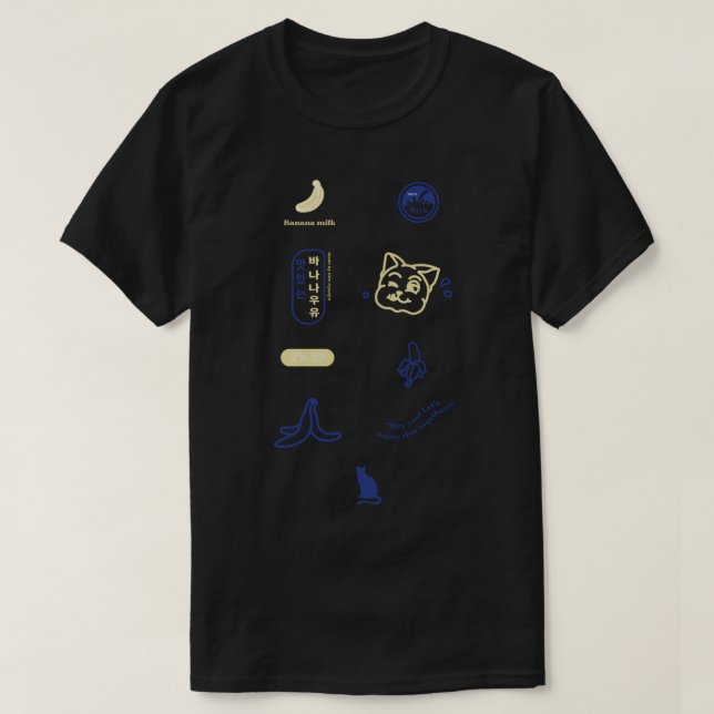 Omkring dig Banana Mjölk Carton STICKERS HyunJin C T Shirt (Design framsida)
