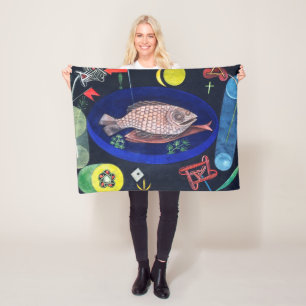 Omkring fisken, Paul Klee Fleecefilt
