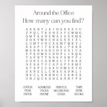 Omkring Office Ord Search Poster