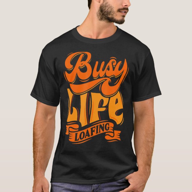 Omkring Superskojet Busy Life Slogans & Q T Shirt (Framsida)