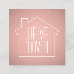 Omkullkastar den rosa guld- fauxen för vi har fyrkantigt visitkort