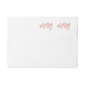 Omkullkastar rosa guld för den glada fauxen etikettband