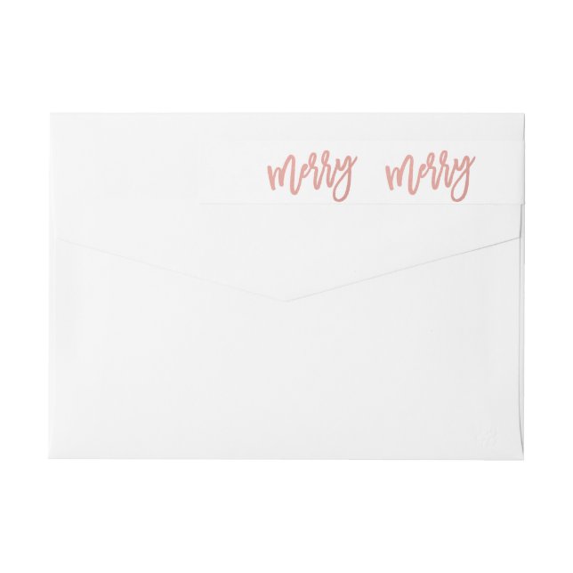 Omkullkastar rosa guld för den glada fauxen etikettband (Baksidan)