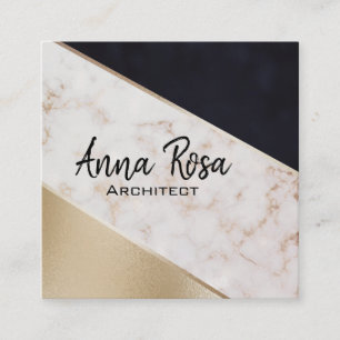 Omkullkastar rosa guld för *~* det geometriska fyrkantigt visitkort