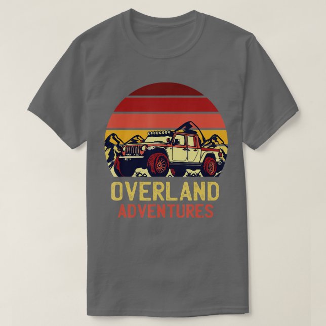 Omland Äventyr Camping Offroad Mountain Sunse T Shirt (Design framsida)