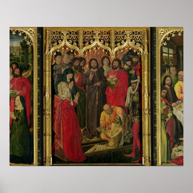 Omlokalisering av Lazarus Triptych, ökning av L Poster (Framsidan)