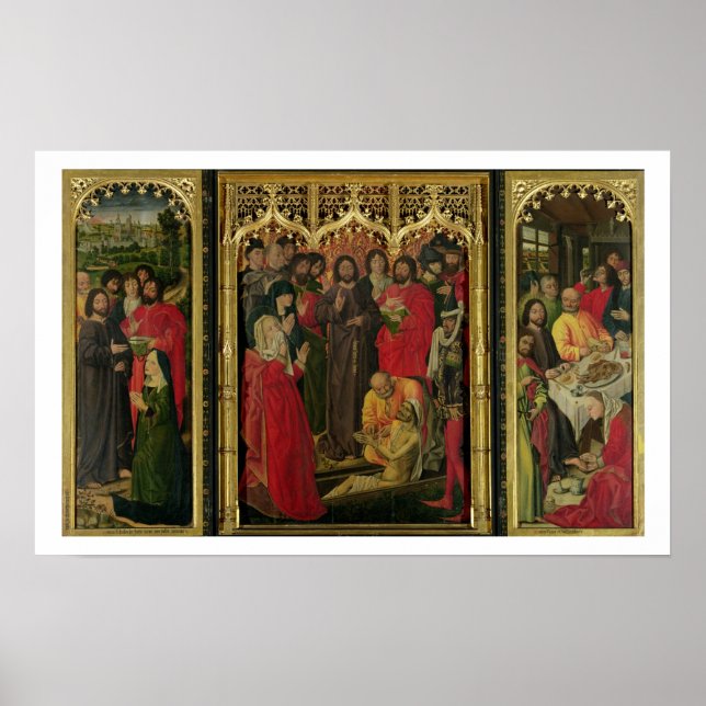 Omlokalisering av Lazarus Triptych, ökning av L Poster (Framsidan)