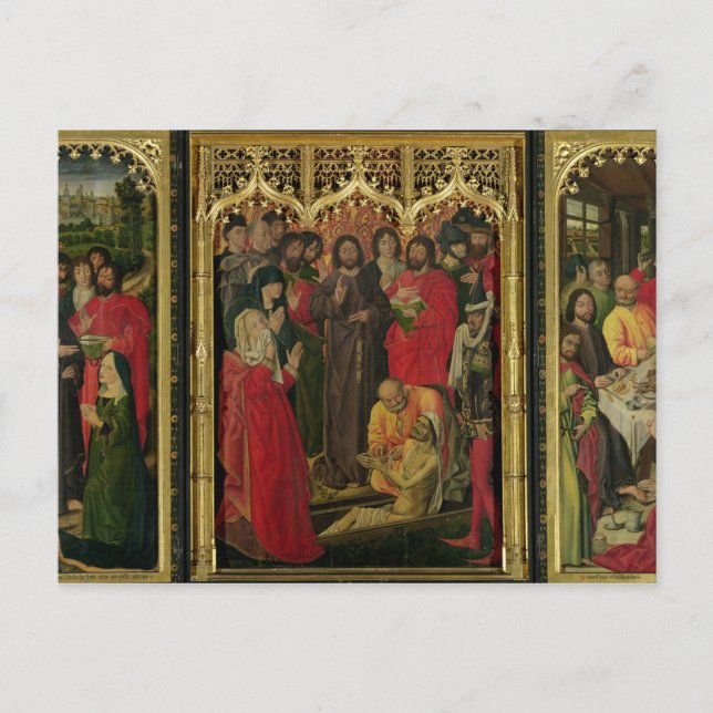 Omlokalisering av Lazarus Triptych, ökning av L Vykort (Framsida)