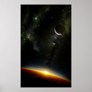 Omlopp av ett främmande planet poster