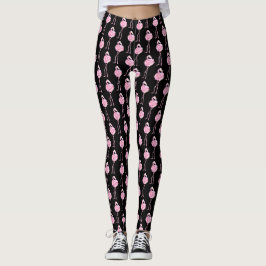 Ömma Flamingo-serien Design 3 Leggings