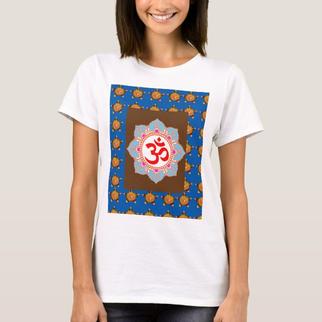 OmMANTRA Mantra Art Temple Hinduism Buddhism Bless Tee (Framsida)