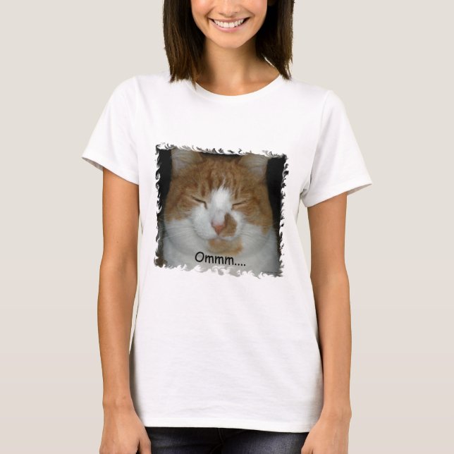 Ommm.. Kissekatt Tee Shirt (Framsida)