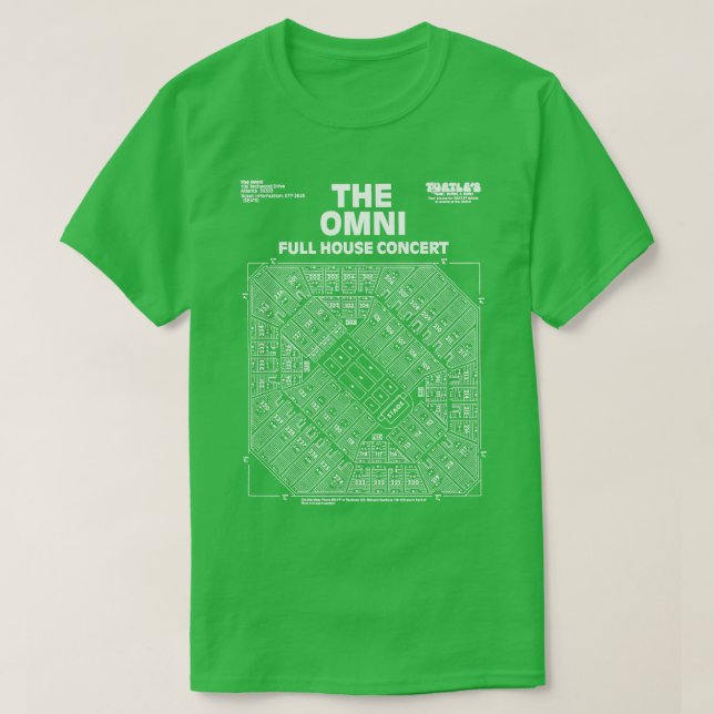 Omni Coliseum in Atlanta Seating Chart 2 TShir T Shirt (Design framsida)