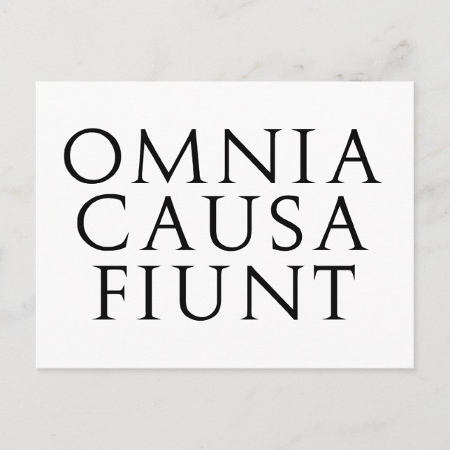Omnia Causa Fiunt Vykort (Framsida)