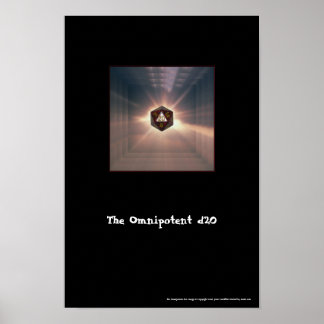 Omnipotent d20 - Skriv ut Poster