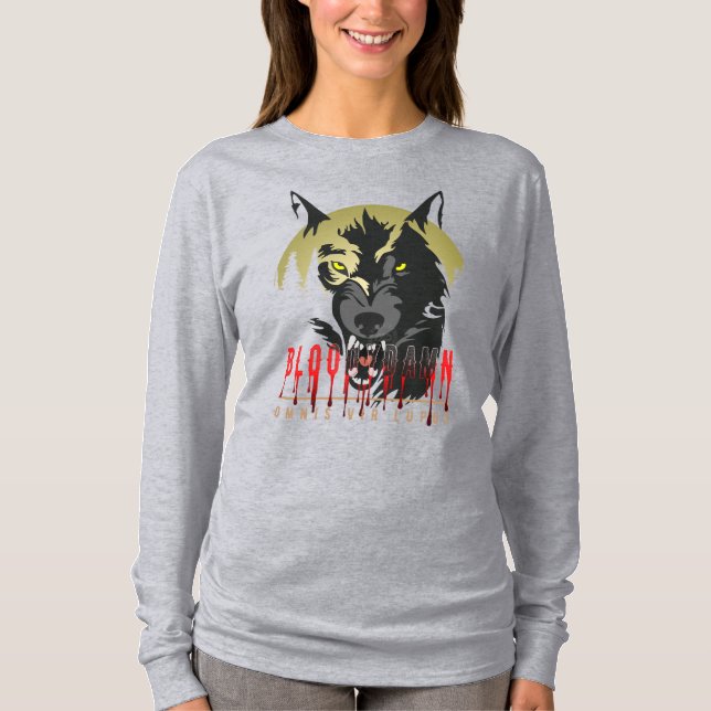 Omnis Vir Lupus | Långärmad för kvinnor T Shirt (Framsida)