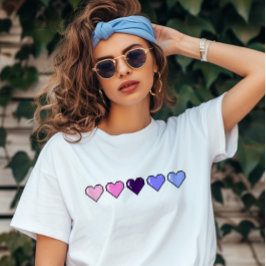 Omnisexual Flagga Pixel Heart T Shirt
