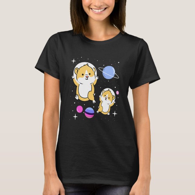 Omnisexual Hamster in Space Omnisexual Pride T Shirt (Framsida)