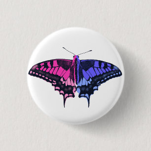 Omnisexual Pride Flagga Swallowtail Butterfly Knapp