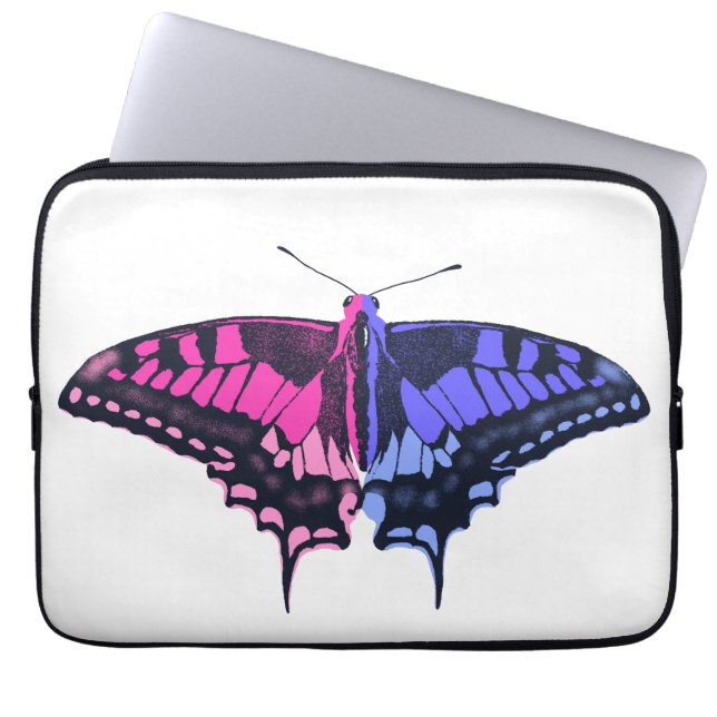 Omnisexual Pride Flagga Swallowtail Butterfly Laptop Fodral (Framsidan)