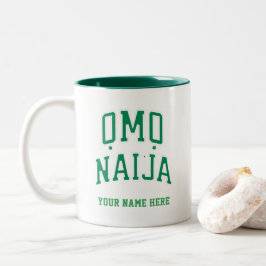 Omo-Naija — Personlig Nigeriansk Två-Tonad Mugg