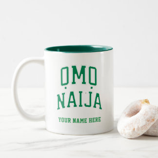 Omo-Naija — Personlig Nigeriansk Två-Tonad Mugg