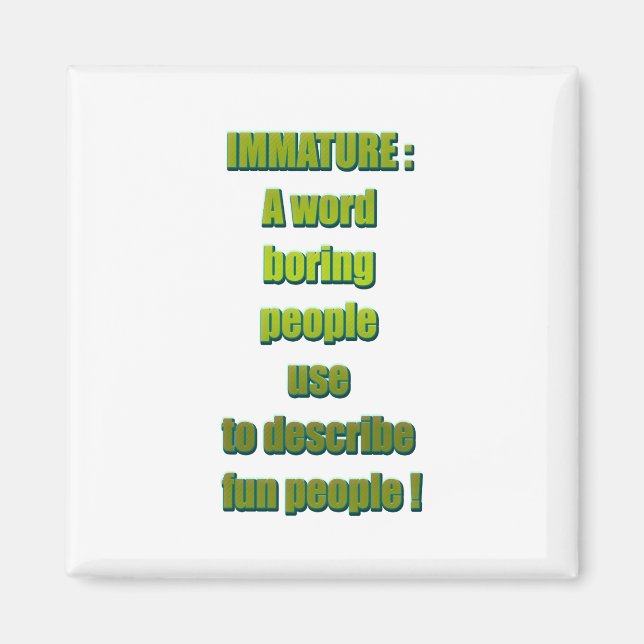 Omogen rolig text magnet (Framsidan)