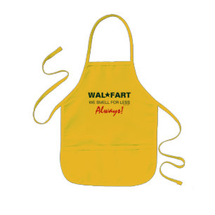 Omoget Wal Mart Joke Om mjuka upptag Barnförkläde