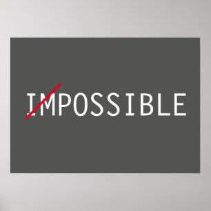 Omöjlig inspirationslös attityd - framgång poster