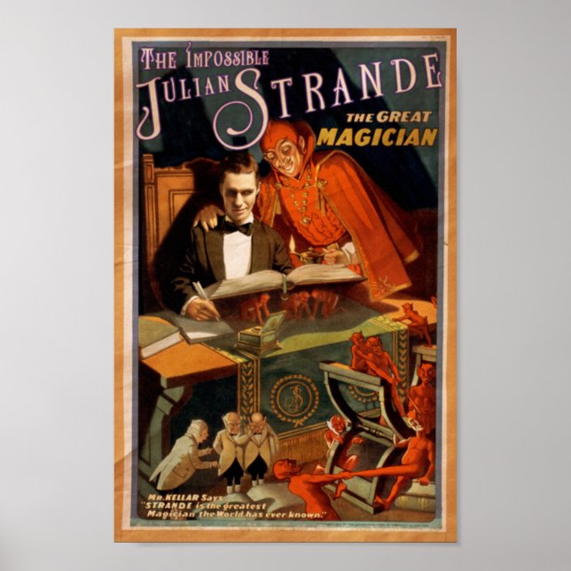 "Omöjlig Julian Strande" Vintage affisch (Framsidan)