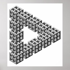 Omöjlig optisk triangelbild poster