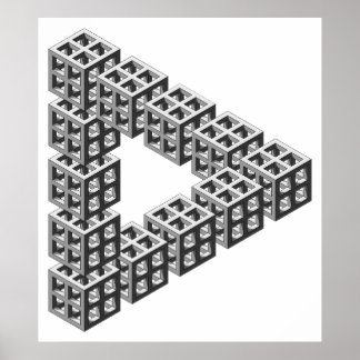 Omöjlig optisk triangelbild poster