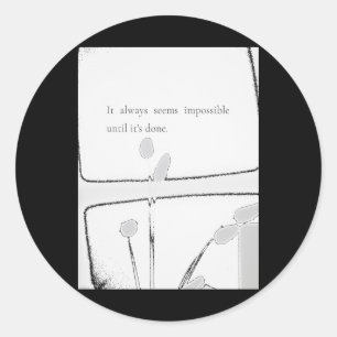 Omöjligt är bara en utmanande inspirationskälla runt klistermärke