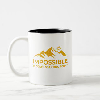 Omöjligt är Guds utgångspunkt, inspirationskälla Två-Tonad Mugg