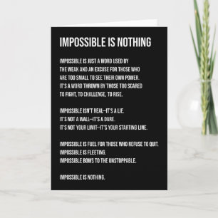 Omöjligt är ingenting, gym, Hustle, Success, Grind Kort