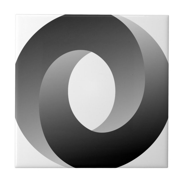 Omöjligt cirkla den optiska illusionen kakelplatta (Framsidan)