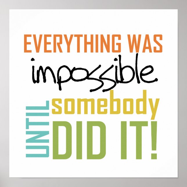 Omöjligt förrän någon gjorde det poster (Framsidan)