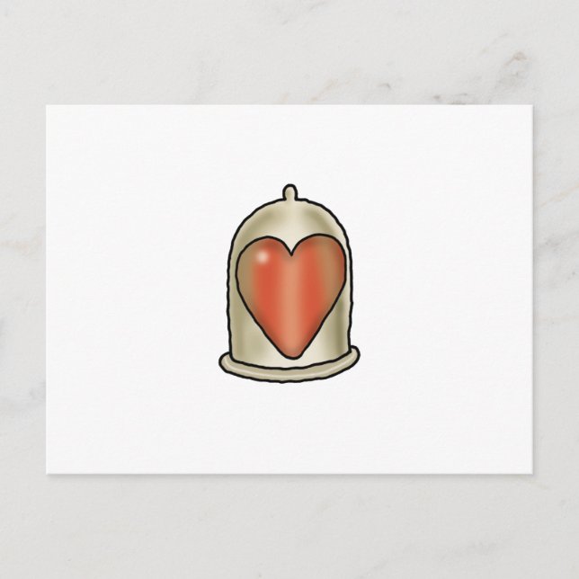 Omöjligt Kärlek-Kärlek-kondom Vykort (Framsida)