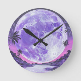 "Omöjligt Måne"- Rund Klocka