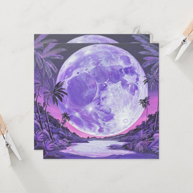 Omöjligt Måne-Sticker Inbjudningar (Fram/Back In Situ)