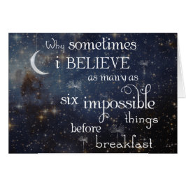 Omöjligt sakstjärnakort hälsningskort